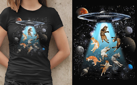 Cats In Space T-Shirt FREE US SHIPPING!